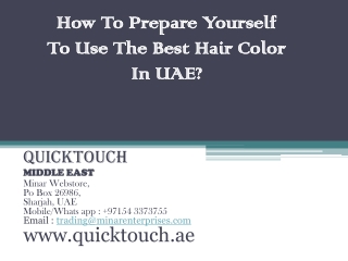 How To Prepare Yourself To Use The Best Hair Color In UAE?