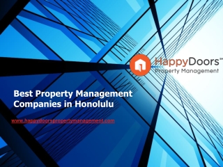 Best Property Management Companies in Honolulu - www.happydoorspropertymanagement.com