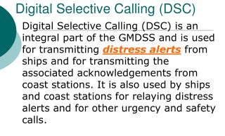Digital Selective Calling (DSC)