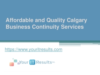 Affordable and Quality Calgary Business Continuity Services - www.youritresults.com