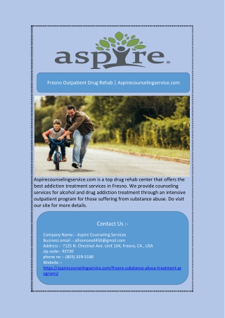 Drug Abuse Fresno | Aspirecounselingservice.com