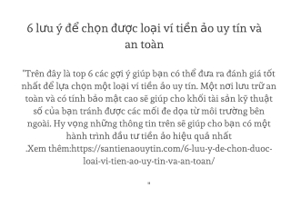 6 lưu ý để chọn được loại ví tiền ảo uy tín và an toàn