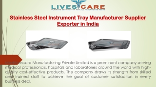 Stainless Steel Instrument Tray Manufacturer Supplier Exporter in India