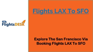 Flights LAX To SFO