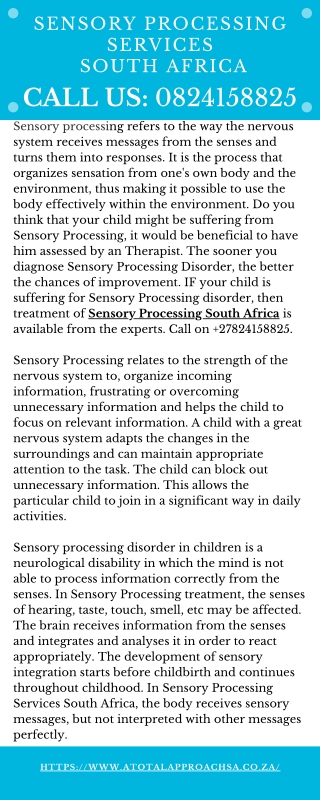 Sensory Processing Services South Africa