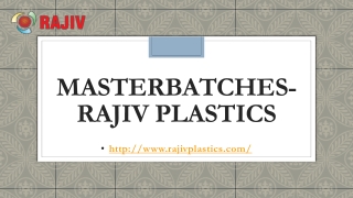 Masterbatches-Rajiv Plastics