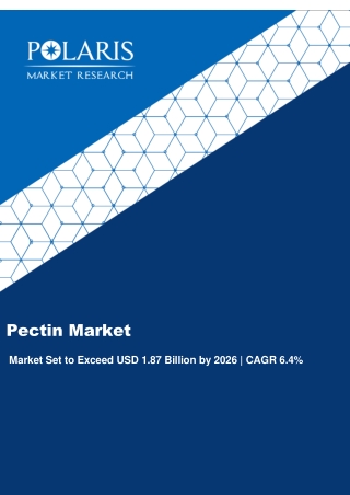 Pectin Market By Regions: Segment Forecast, 2018 - 2026