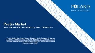 Pectin Market By Regions: Segment Forecast, 2018 - 2026