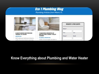 Get Reliable Information about Plumbing and Water Heater