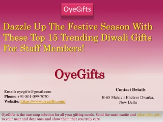 Dazzle Up The Festive Season With These Top 15 Trending Diwali Gifts For Staff Members!