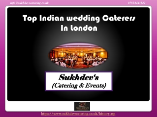 Top Indian Wedding Caterers in London