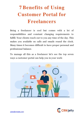 7 Benefits of Using Customer Portal for Freelancers