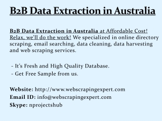 B2B Data Extraction in Australia
