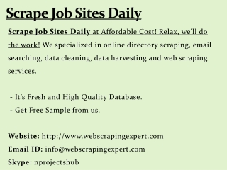 Scrape Job Sites Daily