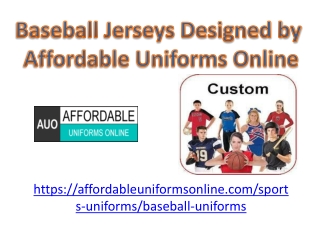 Baseball Jerseys Designed by Affordable Uniforms Online