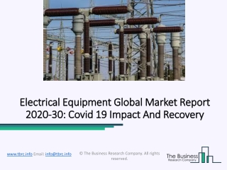 Electrical Equipment Market Major Driving Factors and Business Growth Strategies 2023