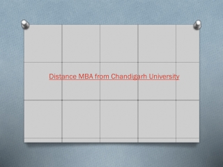 Distance MBA from Chandigarh University