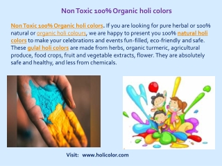 Herbal holi colours safe for your skin