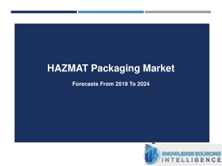 HAZMAT Packaging Market By Knowledge Sourcing Intelligence