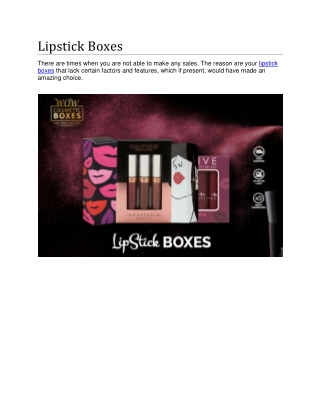 Lipstick Boxes