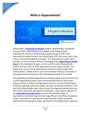 What is Hypovlemia