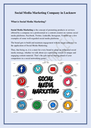 Social Media Marketing Company in Lucknow