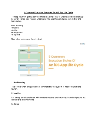 5 Common Execution States Of An iOS App Life Cycle