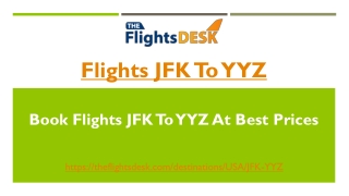 Flights JFK To YYZ