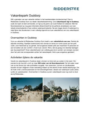 Vakantiepark Ouddorp