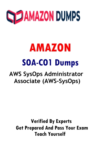 Amazondumps.com | Latest SOA-C01 Dumps with PDF and SOA-C01 Questions