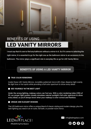 Choose Modern LED Vanity Mirrors