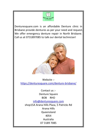 Affordable Dentures Clinic in Brisbane