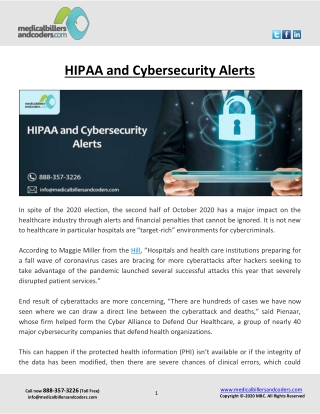 HIPAA and Cybersecurity Alerts