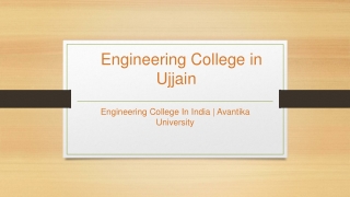 Engineering College in Ujjain - Avantika University