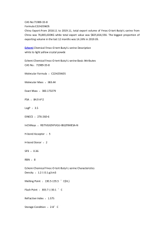 Echemi Chemical Fmoc-O-tert-Butyl-L-serine Description