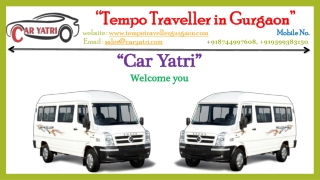Tempo Traveller on Rent in Gurgaon