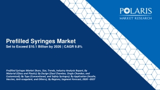 Prefilled Syringes Market Size Worth $10.1 Billion By 2027 | CAGR: 9.8% |