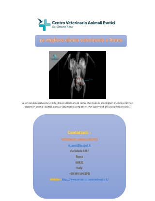 La migliore clinica veterinaria a Roma