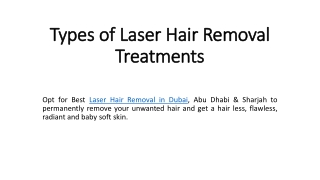 Different Types of Laser Hair Removal