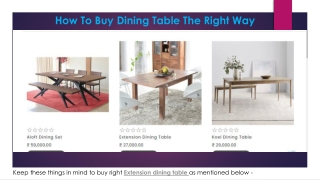 How to Buy Dining Table the Right Way