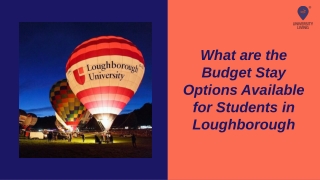 What are the Budget Stay Options Available for Students in Loughborough