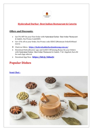 5% Off - Hyderabad Darbar Menu Dandenong Takeaway, VIC