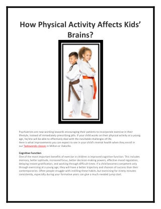 Martial Arts After School Programs In Oakville