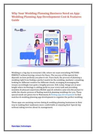 Wedding Planning App Development Cost & Features Guide