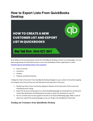 How to Export Lists From QuickBooks Desktop