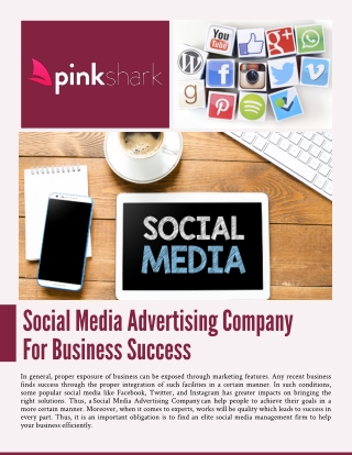 Social Media Advertising Company For Business Success