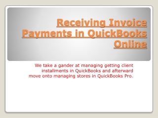 QuickBooks Receive Payment without Invoice