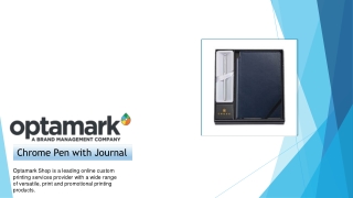 Buy Custom chrome pen with journal - Optamark