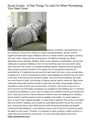 Duvet Covers - A Few Things To Look For When Purchasing Your New Cover