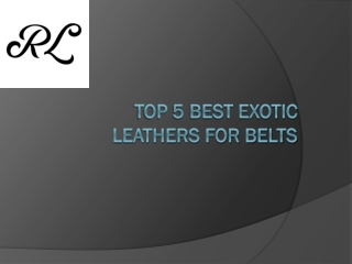 Top 5 Best Exotic Leathers for Belts